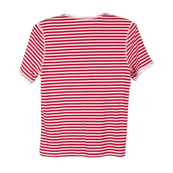 Vintage Nautical Theme Women's Top MEDIUM Sailor Ship Boat Coastal Stripe Ocean - Picture 4 of 8